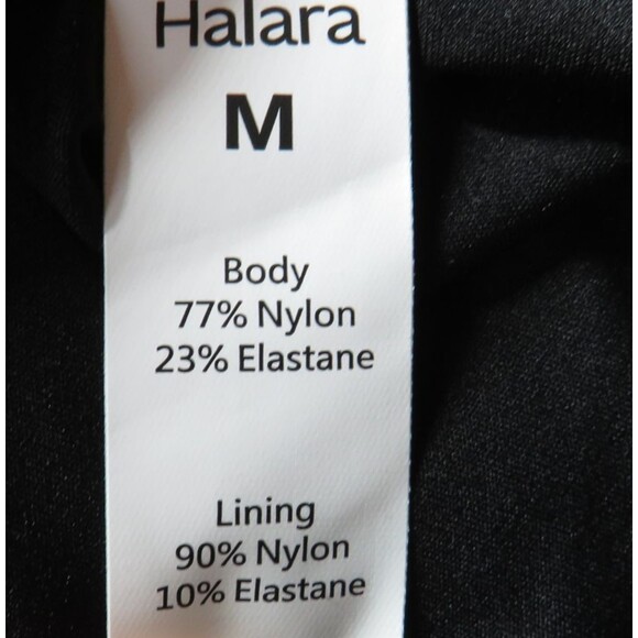 Halara Black Wrap Look Side Ruched Side Slit Bodycon Dress Size Medium - Picture 10 of 10